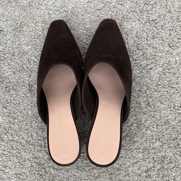 Loeffler Randall Shoes - Loeffler Randall Dark Brown Suede Pointed-Toe Mules